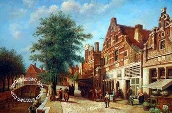 unknow artist European city landscape, street landsacpe, construction, frontstore, building and architecture. 175 oil painting picture